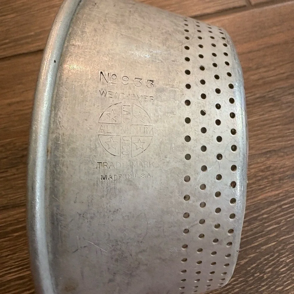 Vintage Mid-Century Ware-Ever TAC U Aluminum‎ Co. Strainer No 933 With Handle